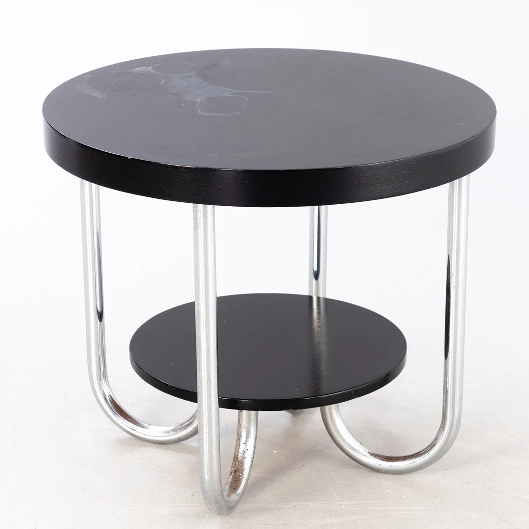 Beistelltisch mit Stahlrohr Gestell, 1950er Jahre. — Coffee Tables — Stockholms Auktionsverk Hamburg