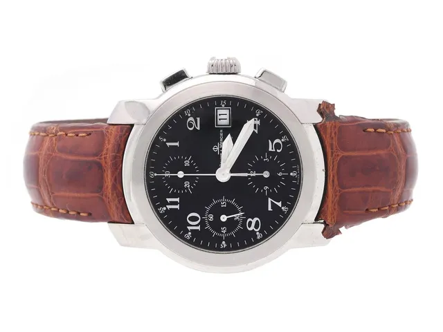 Baume & Mercier, Geneve Capeland, herrur, stål, 37mm, automat, datum, kronograf, läderband (trasigt), viklås, ref: MV045216, snr: 5220120