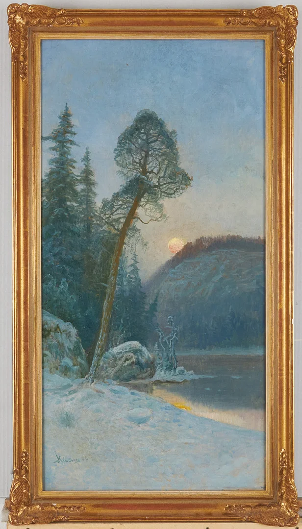 JOHN KINDBORG. Skogssjö i vintersol, olja på duk, signerad och daterad 06. — Paintings — Stockholms Auktionsverk Magasin 5