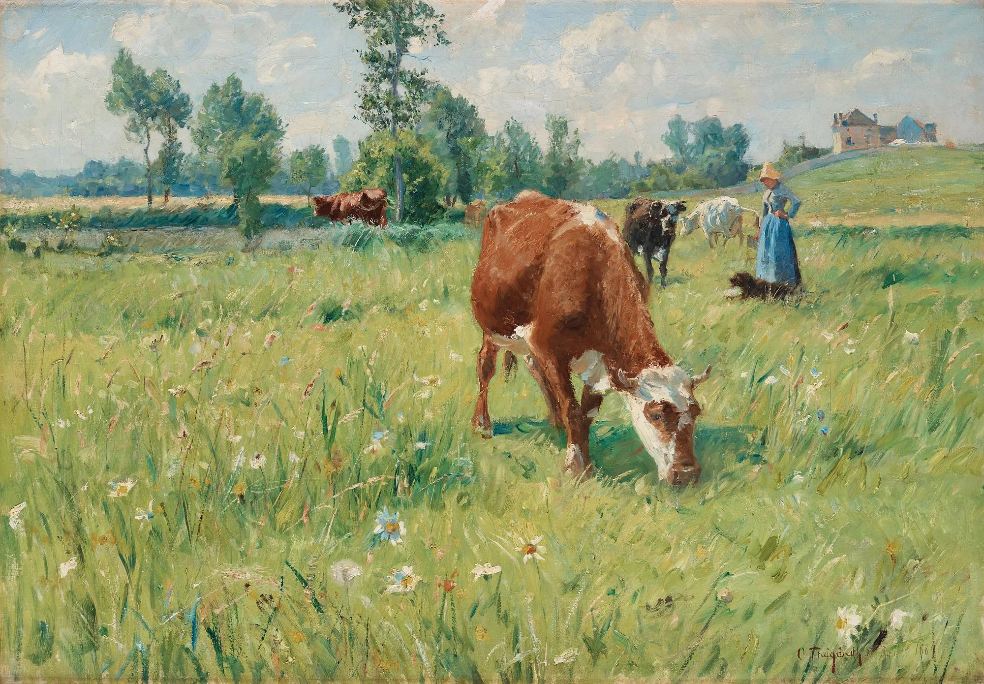 Carl Trägårdh, Kor i landskap. — Bukowskis