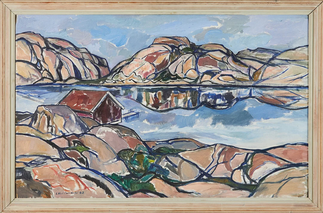 CARSTEN HVISTENDAHL (1901-1972). Skärgård, Göteborg, olja på duk, signerad, daterad -63. — Paintings — Stockholms Auktionsverk Magasin 5