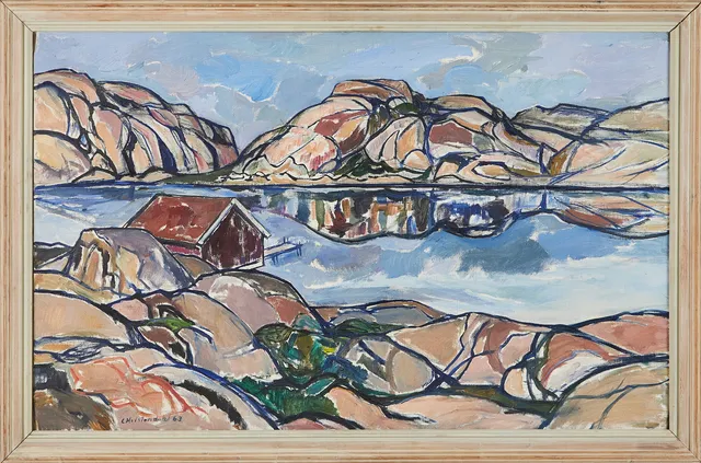 CARSTEN HVISTENDAHL (1901-1972). Skärgård, Göteborg, olja på duk, signerad, daterad -63.