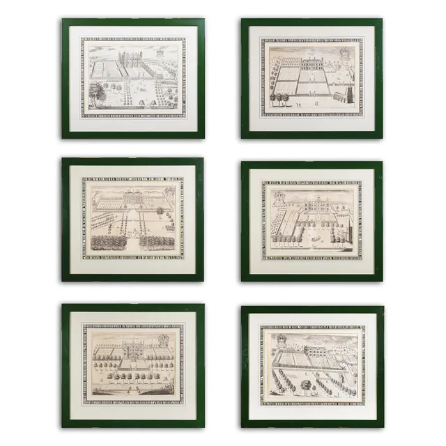 ARCHITECTURAL PRINTS OF COUNTRY HOUSES, SIX.