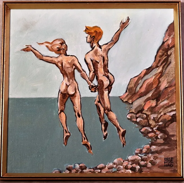 EBBE HÖGLUND. 1914-1993 olja på duk " Ljuset " signerad.