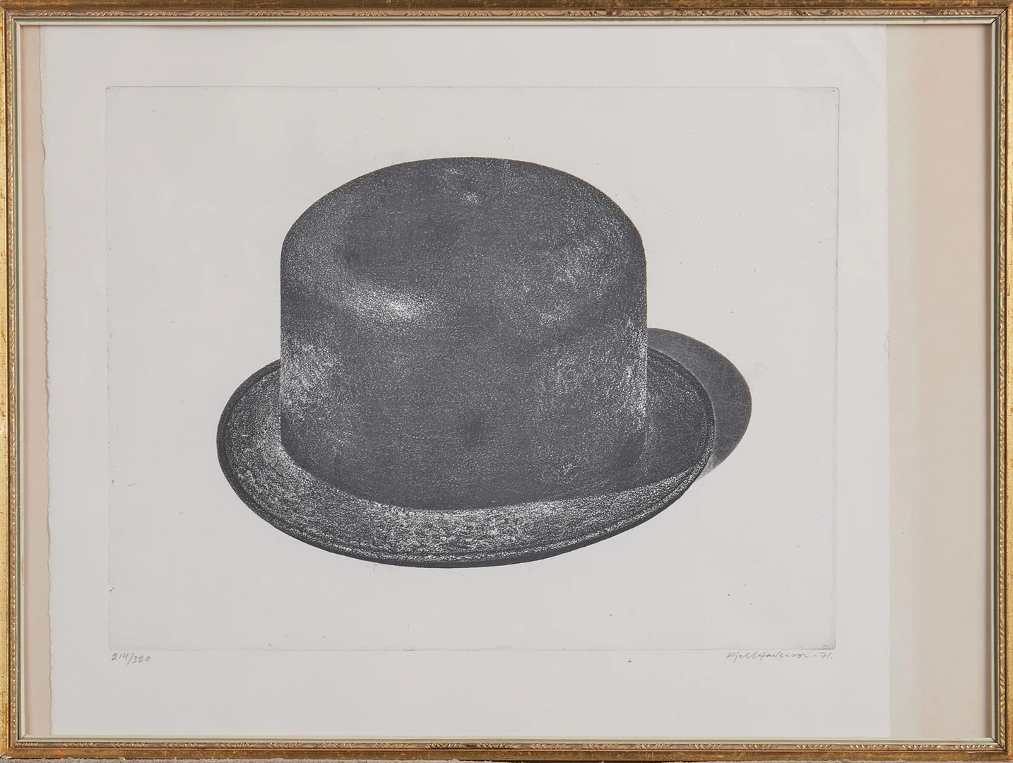 KJELL ANDERSSON. “Hatten”, etsning, signerad Kjell Andersson -71. — Engravings & Prints — Stockholms Auktionsverk Magasin 5