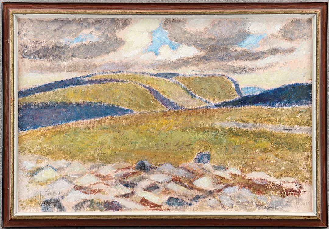 JOHN HEDMAN. Olja på pannå, signerad. — Paintings — Karlstad Hammarö Auktionsverk