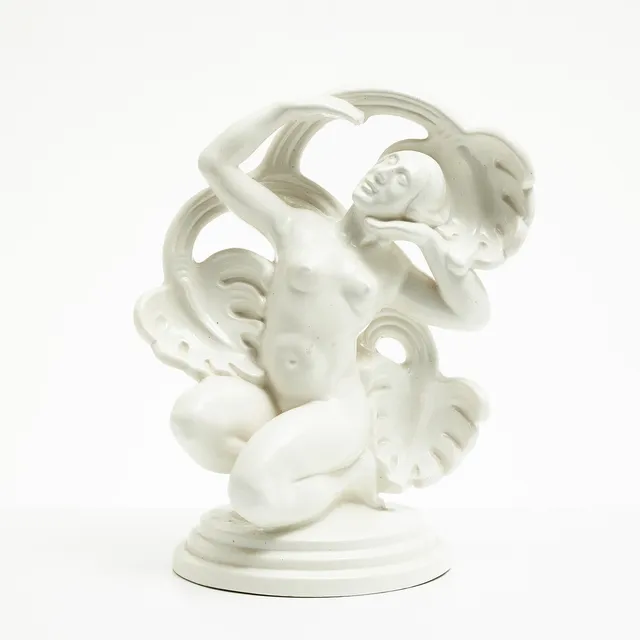 RUBEN WALLSTRÖM. Modell, Gefle, glaserat flintgods, 1920/ 30-tal.