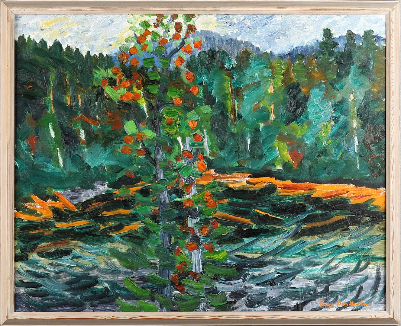 THAGE NORDHOLM (Sverige, 1927-1990) . "HÖST NÄSÅKER", signerad Thage nordholm, olja på duk. — Paintings — Crafoord Auktioner Stockholm