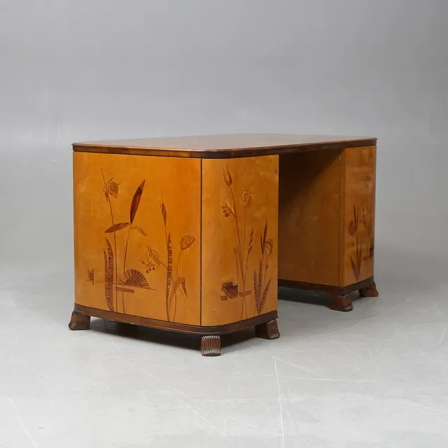 ERIK CHAMBERT. Skrivbord, Swedish modern, signerad, 1930-tal.