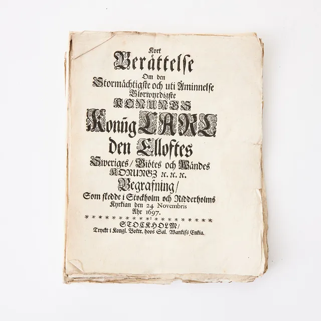KARL XI:S BEGRAVNING, 1697.