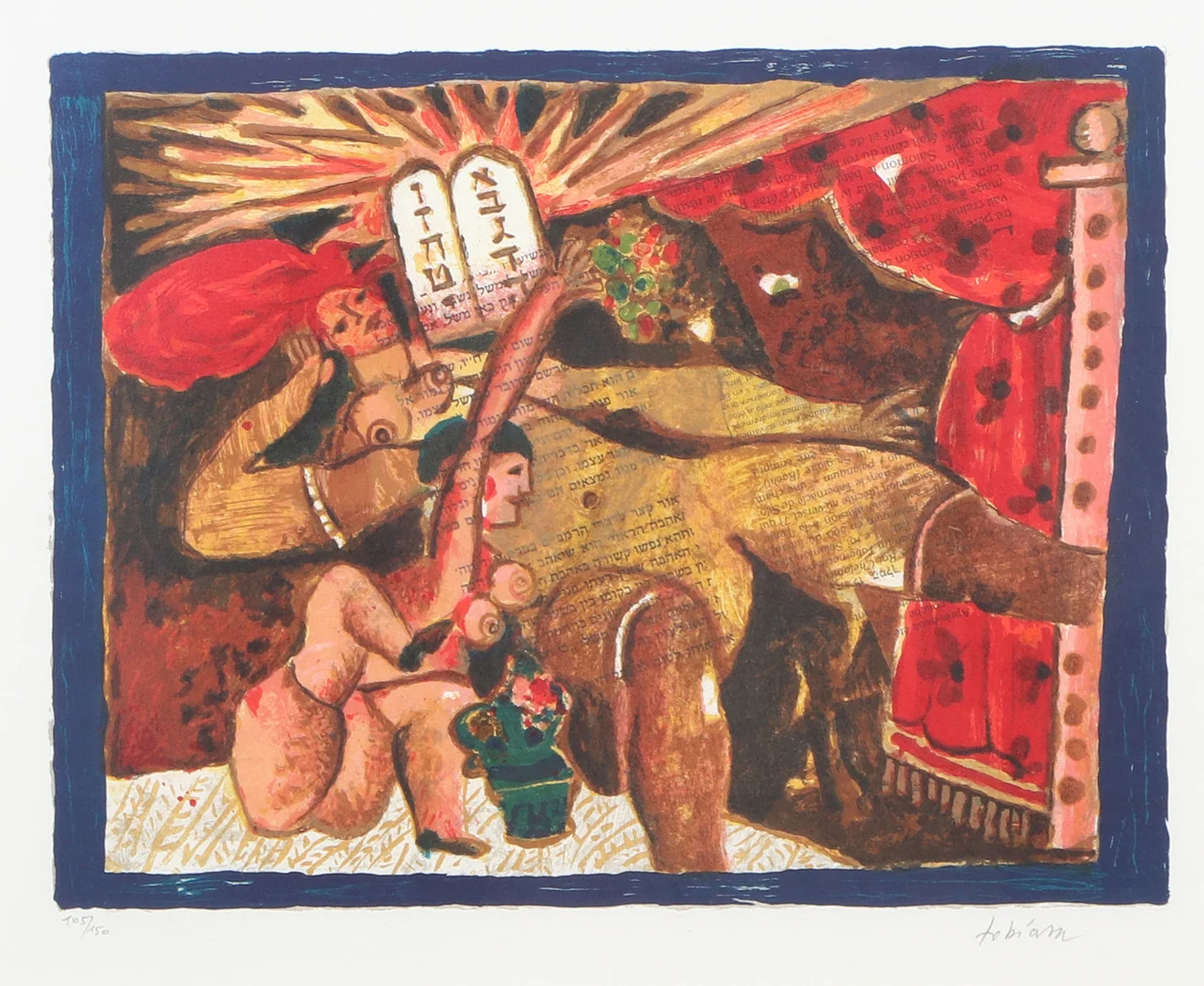 THEO TOBIASSE. Litografi, 105/150. Komposition med kvinnor. Signerad. — Engravings & Prints — Skånes Auktionsverk