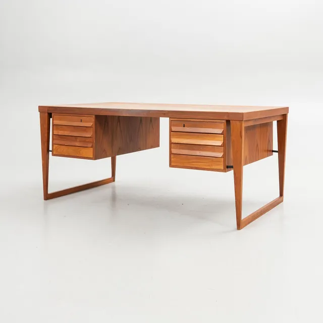 Kai Kristiansen, skrivbord, modell 70, Feldballes Møbelfabrik, Danmark, 1960-tal.