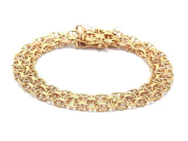 Armband 18K 11,8g 16,5cm Xlänk med stav