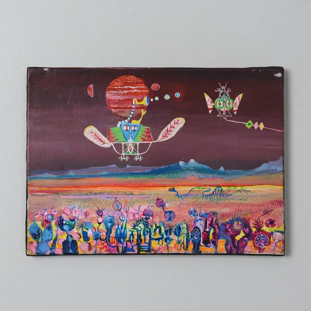 MARCEL GENAY. olja på duk, "La Planete des Galaxopodos".