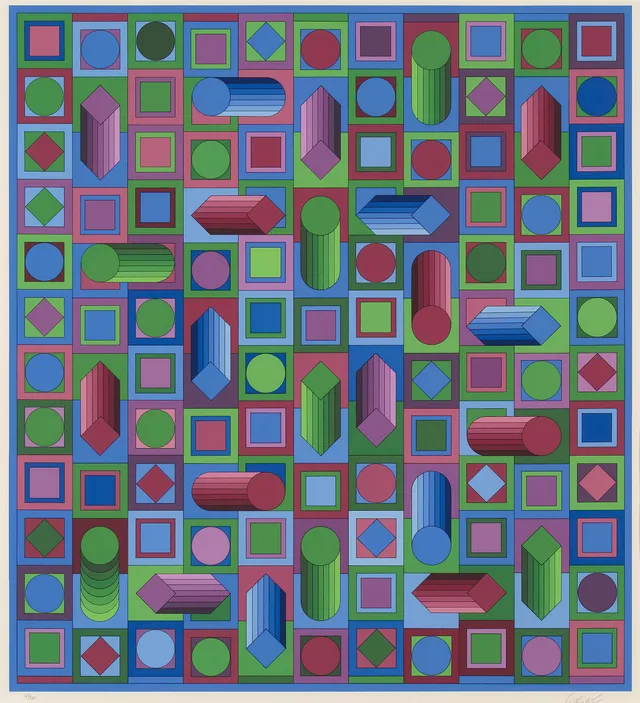 Vasarely, Victor — "Hyram" 1986