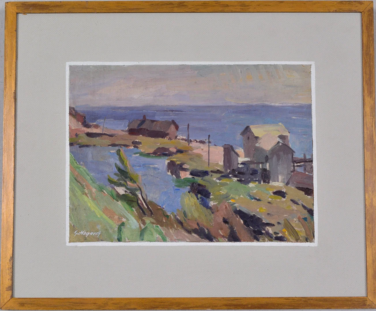 GÖSTA HÖGARDH. Olja på pannå. — Paintings — Halmstads Auktionskammare