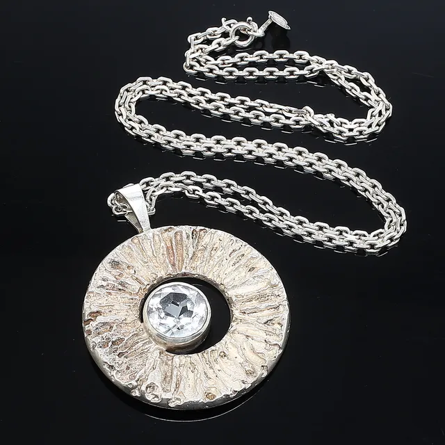 HÄNGE med KEDJA, silver, Alf Halldin, 1978.