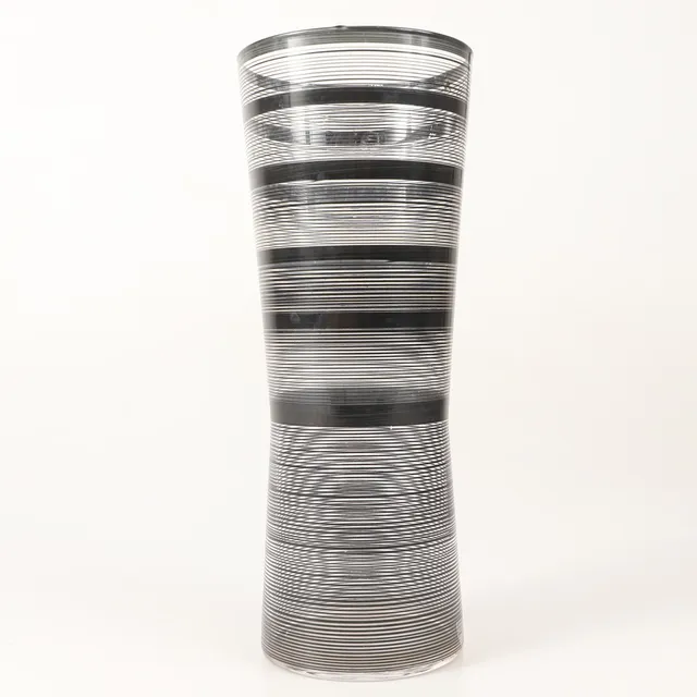 INGEGERD RÅMAN. Vas, "Zvizz black", glas, Orrefors.