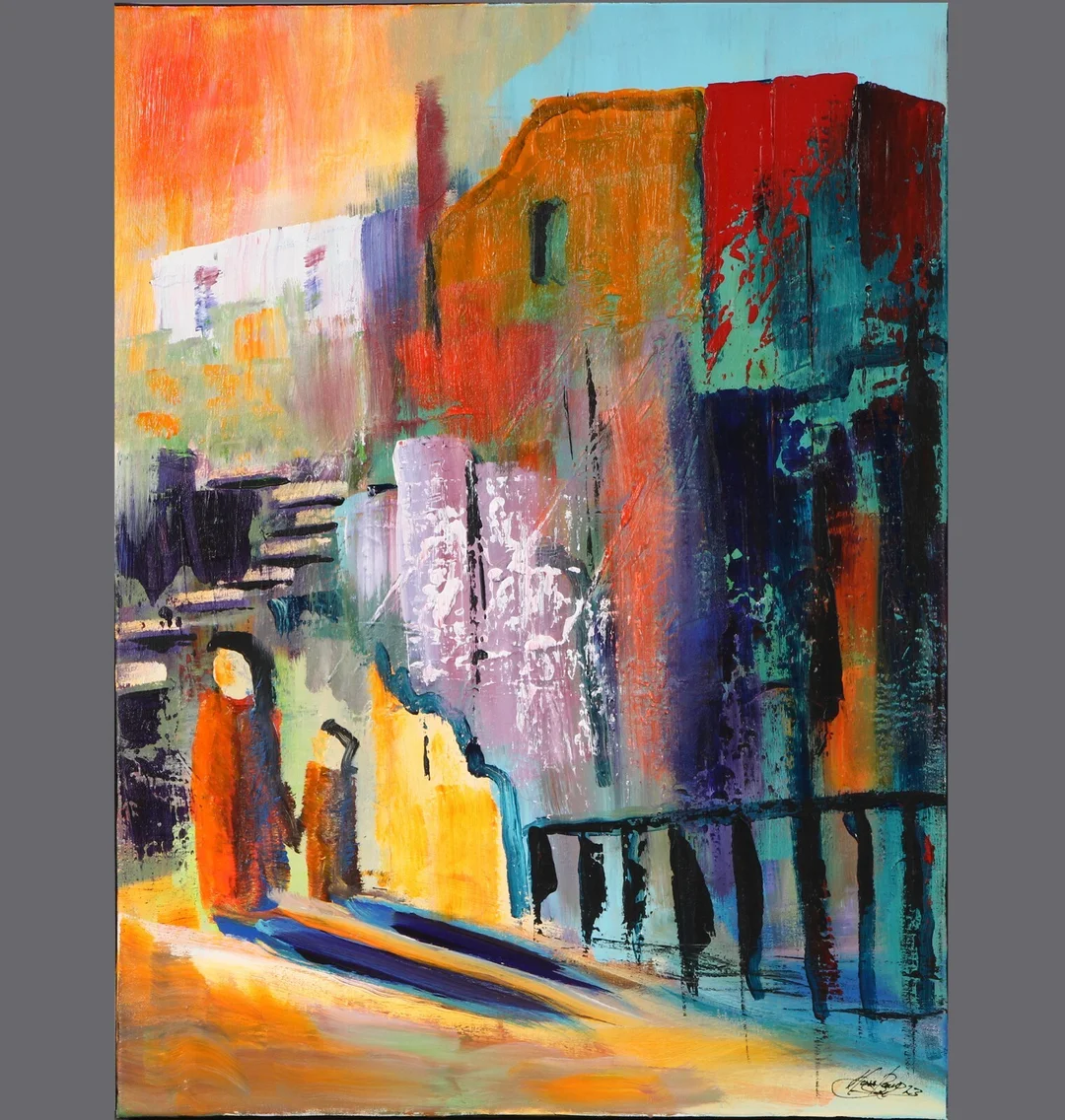 Hans Bonde. 'Our Little Home' — Paintings and sculptures/Other pictorial art and sculptures — Lauritz