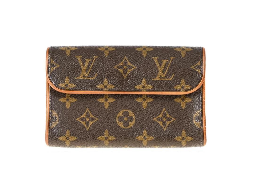 VÄSKA, LOUIS VUITTON, Pochette Florentine, brun Monogram canvas, 16x9x4 cm, storlek S på remmen, avtagbart midjeskärp, år 2002. — Accessoarer/Väskor — Kaplans