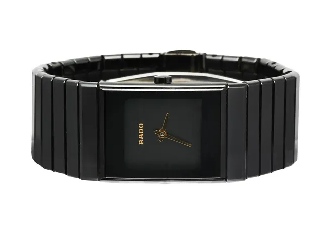 RADO, Ceramica Jubilé, Serie nr. 36292784, Boett nr. 204.0320.3, damur, 21 x 26,5 mm, high-tech ceramica, quartz, safirglas, integrerad originallänk, viklås, Ref nr. 03986, ca 1993, box (skadad).
