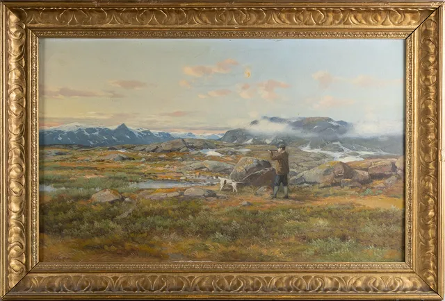 OLAF NORDLIEN. Olja på duk, fjällmotiv, signerad.