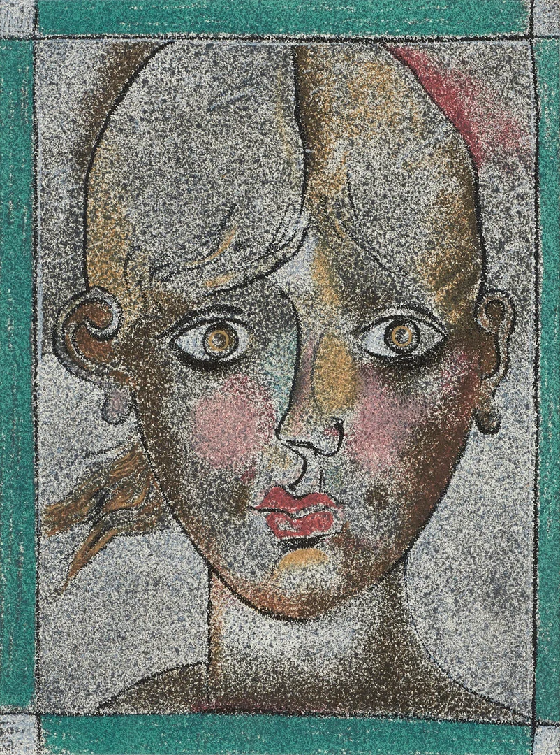 FRANCO GENTILINI (Italien, 1909-1981), Porträtt, färglitografi från 1978, ur XXe Siècle, nr 50. — Engravings & Prints — Crafoord Auktioner Stockholm