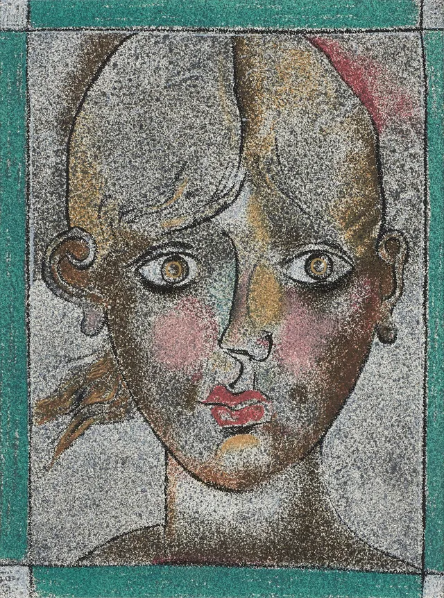 FRANCO GENTILINI (Italien, 1909-1981), Porträtt, färglitografi från 1978, ur XXe Siècle, nr 50.