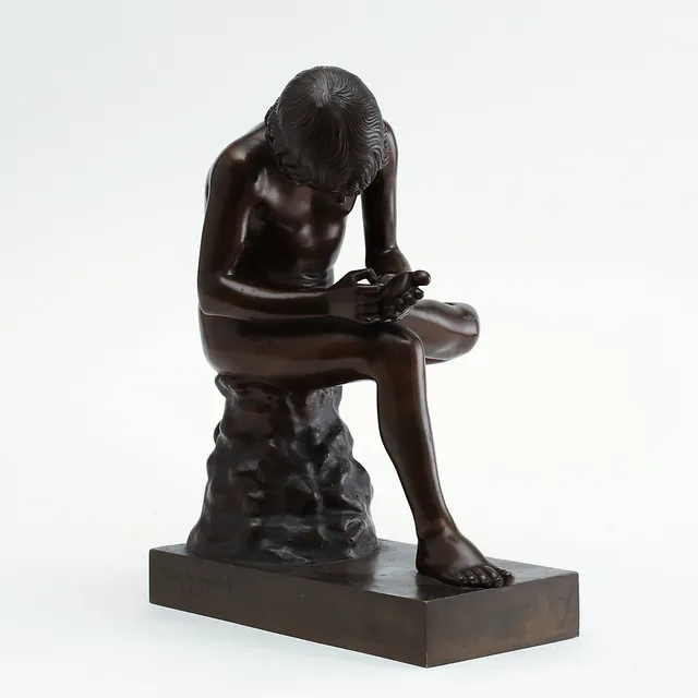 OIDENTIFIERAD KONSTNÄR. "Spinario", brons F.P Sanson Bronz, Hamburg.
