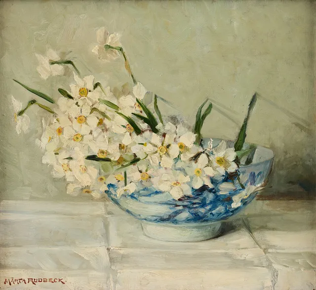 MÄRTA RUDBECK. "Narcisser".