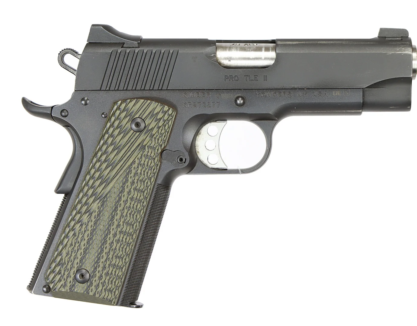 PISTOL, fabrikat Kimber, modell Pro TLE II, kaliber .45 ACP, tillv.nr KR276377, se-nr SE3127555. — Pistols — Walter Borg