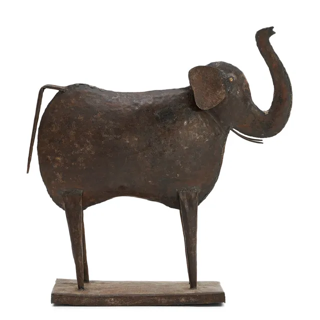 SKULPTUR, Elefant, höjd 73 cm, smide.