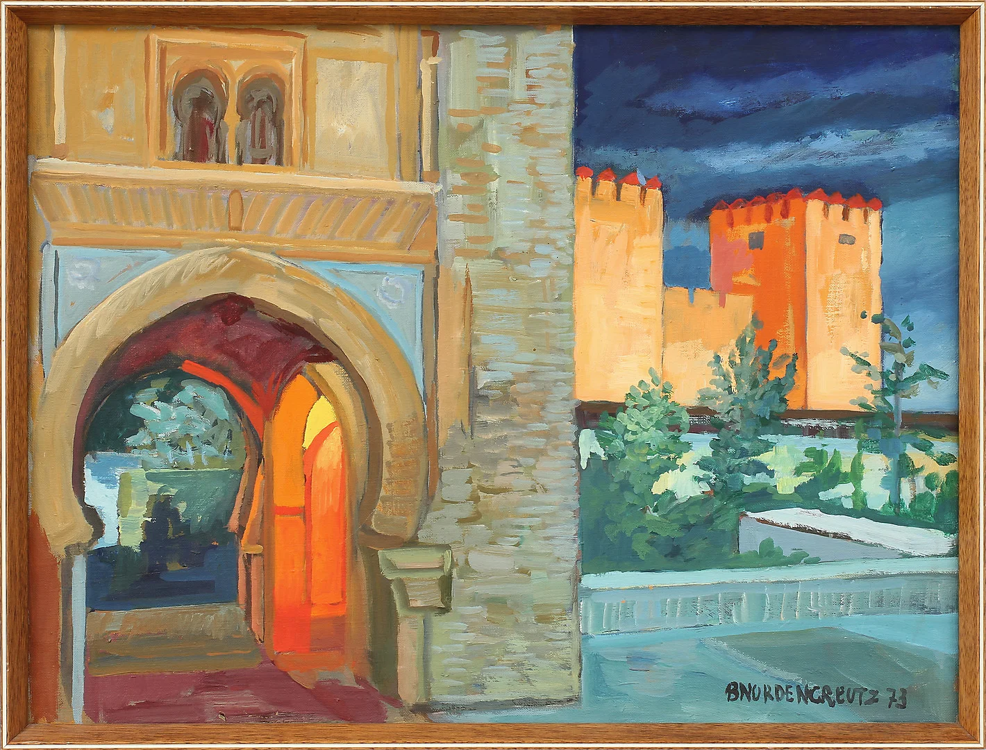 BRITA NORDENCREUTZ. Olja på duk, signerad och numrerad 73. — Paintings — Göteborgs Auktionsverk