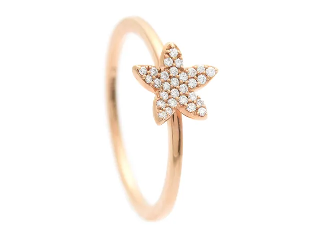 ENGELBERT, ring, 18K roséguld, briljantslipade diamanter 0,10 ctv, ca TW/VS, stl 16,75 mm, vikt 2 g.