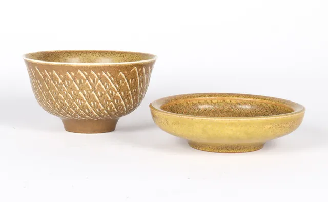 Gerd Bøgelund for Royal Copenhagen. Two bowls of glazed stoneware (2)