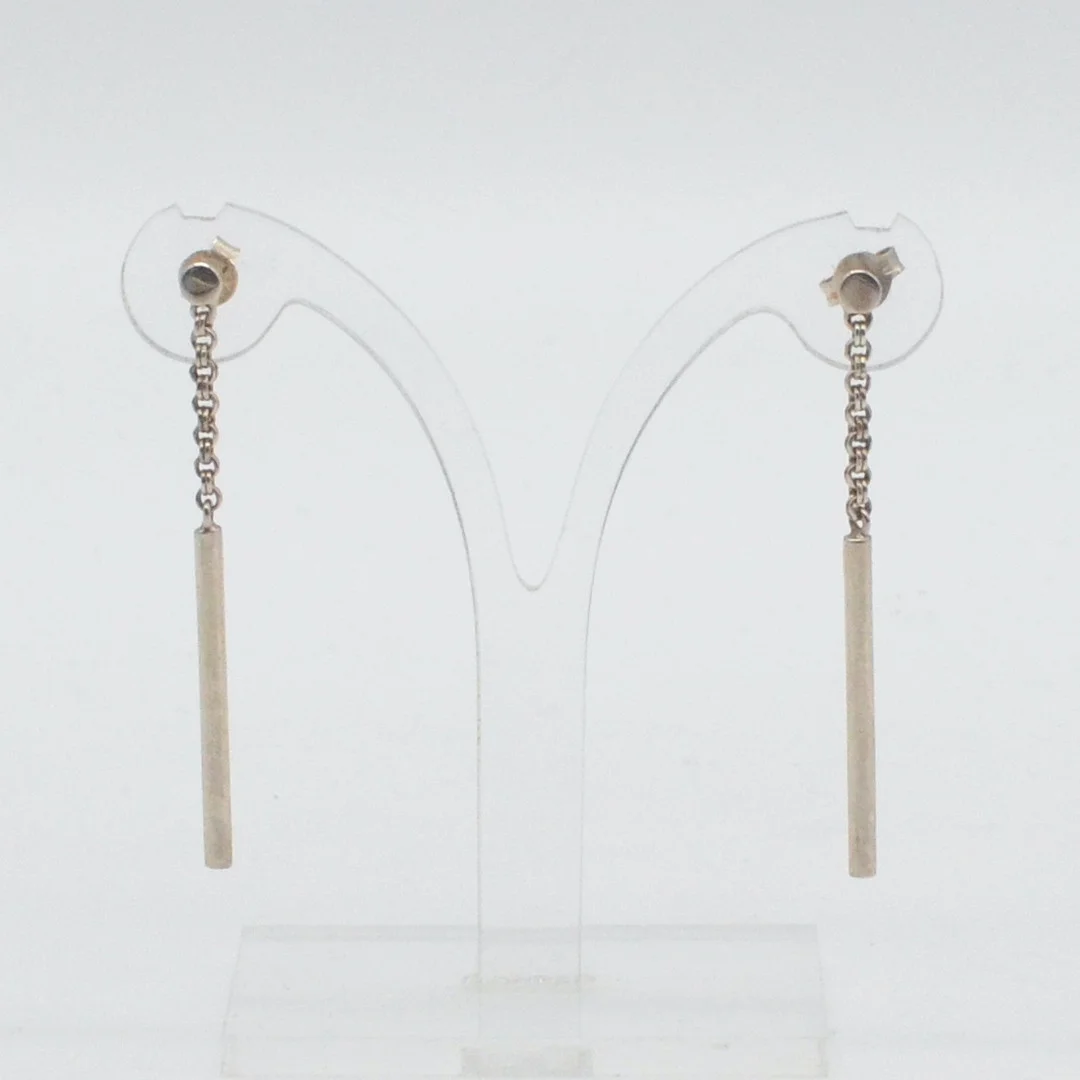 S.OLIVER, EIN PAAR KETTENOHRRINGE, STERLINGSILBER, LÄNGE CA. 46 MM, VINTAGE. — Earrings — Kunst- und Auktionshaus Kleinhenz