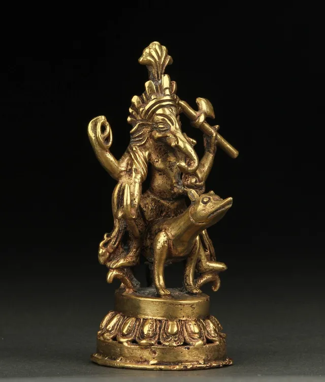 Ganesh figur af bronze, 1800/1900-tallet