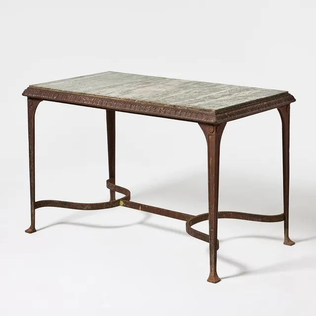 FOLKE BENSOW. “Table N:r 10”, Näfveqvarns bruk, Swedish Grace, cast iron, marble from Kolmården.