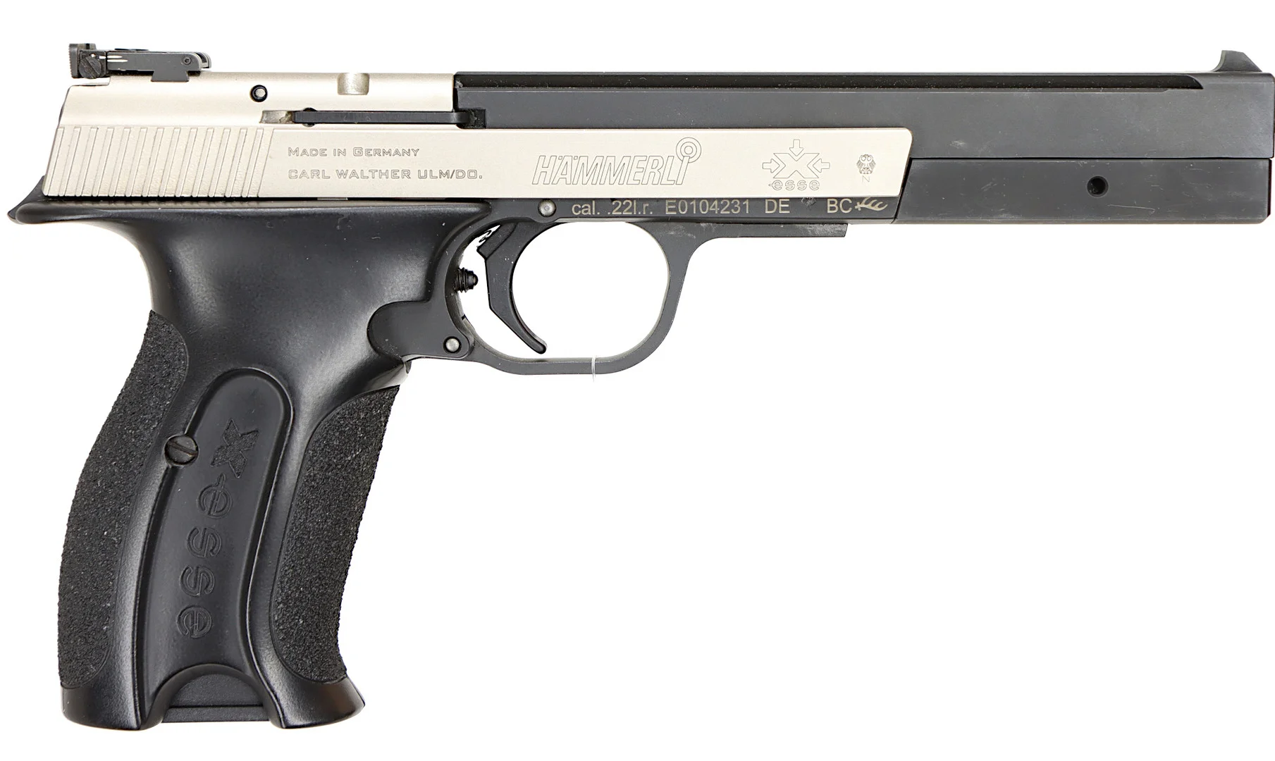 PISTOL, Halvautomatisk, fabrikat Hämmerli, modell X-esse, kaliber .22LR, tillv.nr E0104231, se-nr SE2338894. — Pistols — Walter Borg