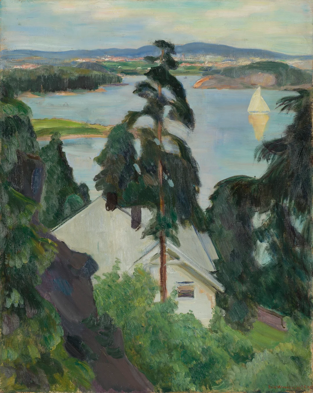 Werenskiold, Erik — "Fra Lysakerfjorden" 1929 — Kunst/Maleri — Blomqvist