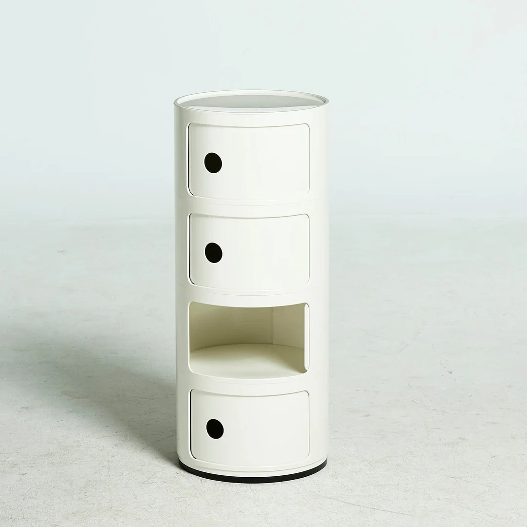 ANNA CASTELLI FERRIER. "Componibili", förvaringshurts, för Kartell, vit plast, samtida. — Cupboards, Cabinets & Shelves — Stockholms Auktionsverk Sickla