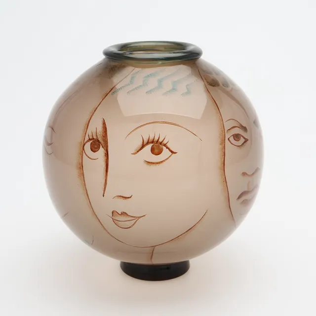 VICKE LINDSTRAND. VAS, "VÄRLDSDELARNA", ORREFORS 1930.