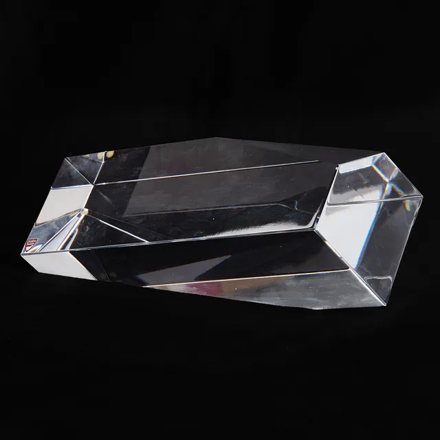 JAN JOHANSSON. Glasskulptur, Orrefors. Signerad, numrerad, etikettmärkt.