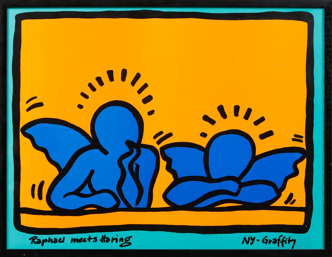 KEITH HARING. "Raphael meets Haring", affish. — Engravings & Prints — Göteborgs Auktionsverk