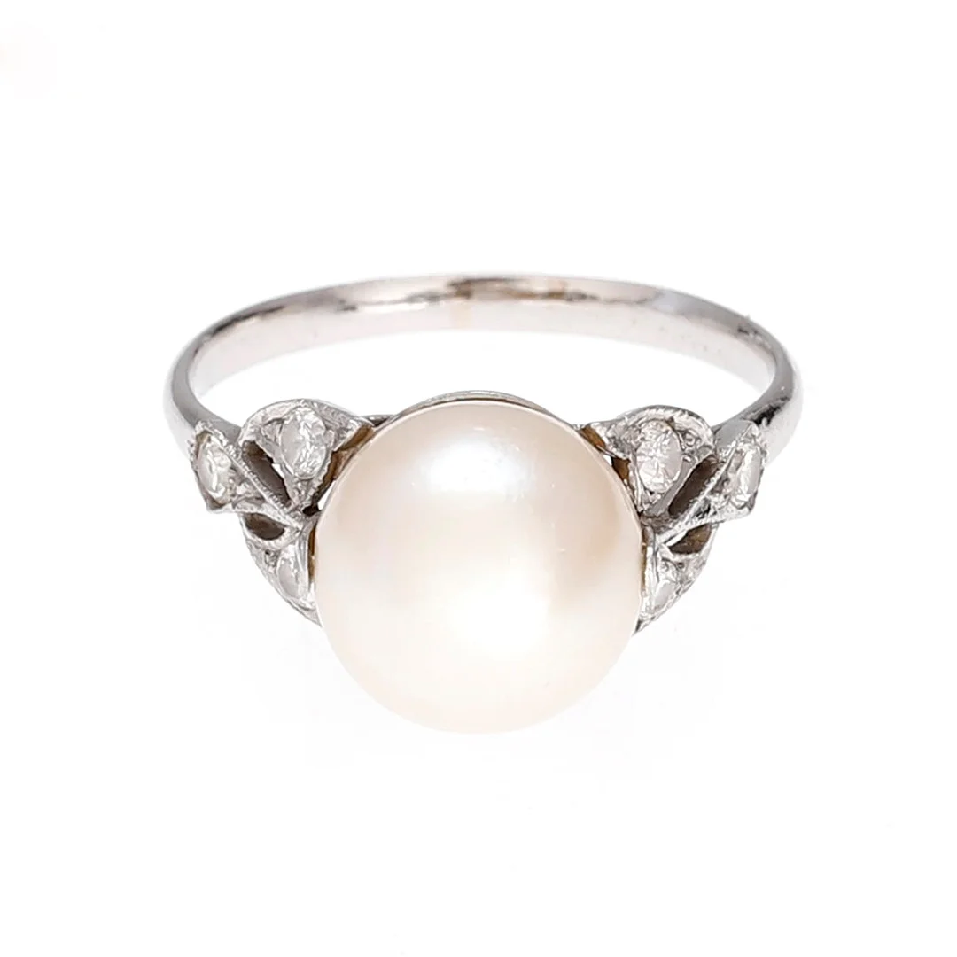 Art Déco diamonds and pearl ring, circa 1930. — Rings — Balclis