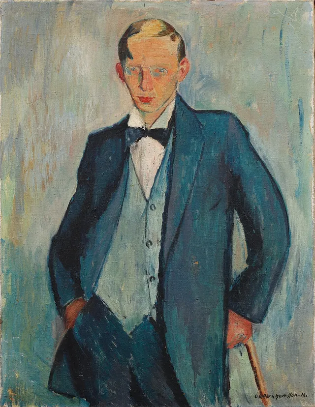 OLA ABRAHAMSSON. Porträtt, "Filius Canulli", olja på duk, signerad och daterad.