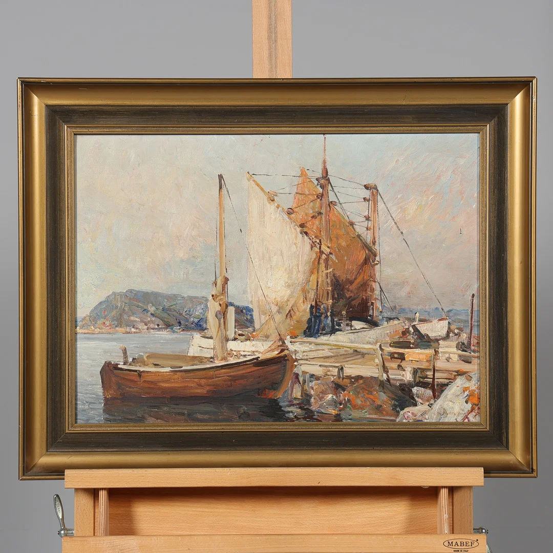 HUGO ÖFVERSTRÖM. OLJA PÅ DUK, signerad. — Paintings — Borås Auktionshall