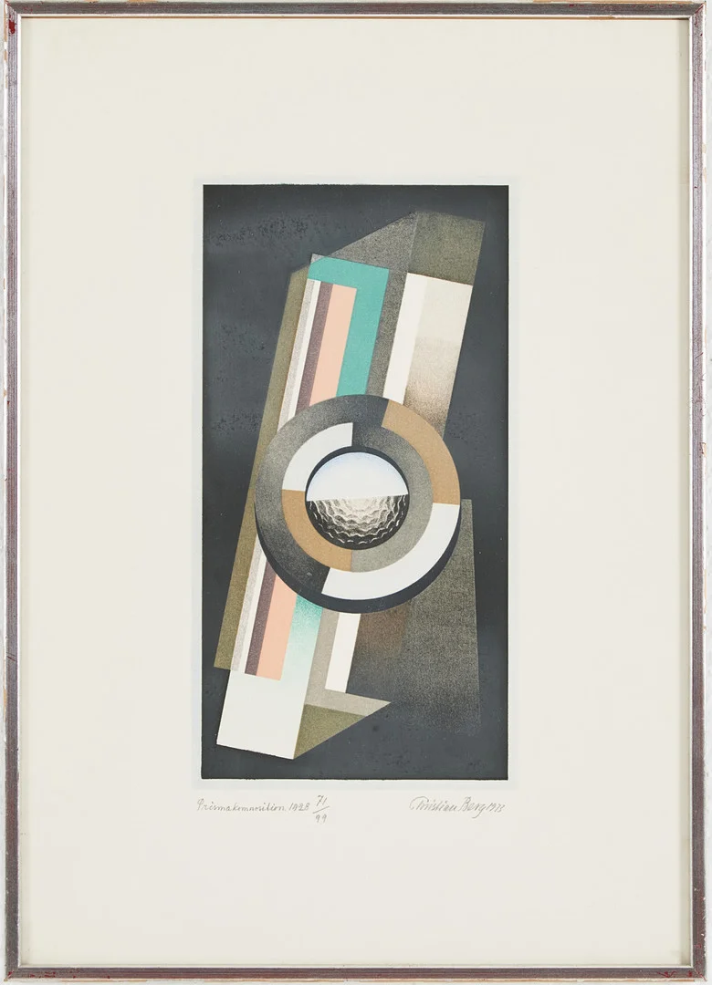 CHRISTIAN BERG. "Prisma komposition 1928". — Engravings & Prints — Stockholms Auktionsverk Magasin 5