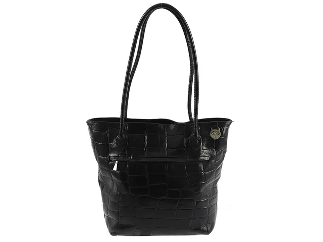 VÄSKA, MULBERRY, svart präglar läder, silverfärgade beslag, 24x28x12cm, dustbag.