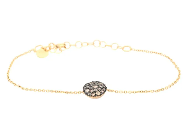 MARCELLO PANE, armband, förgyllt sterlingsilver, bruna stenar, längd 15 cm - 18,5 cm, vikt 2,0 g.
